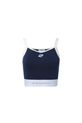 Elastic Logo Webbing Navy Camisole - Set