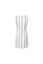 Striped tie-detail knot-front sleeveless dress