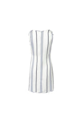 Striped tie-detail knot-front sleeveless dress