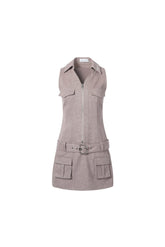Dusty Pink Cargo Sleeveless Jumpsuit/Dress