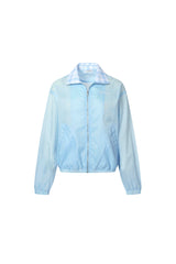 Plaid spliced collar UV-protection jacket (set)