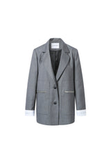LOGO Trim Striped Blazer