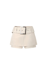 Khaki Belted Skort