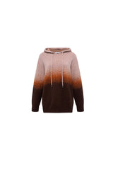 Brown Ombre Hooded Sweater