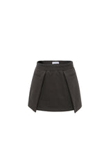 Dark Grey Cargo Pocket Mini Skirt - Set