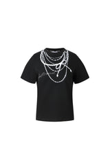 Black Pearl Necklace Print Tee