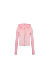 Pink Knit & Faux Fur Blend Zip-Up Top - Set