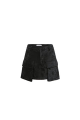 Vintage Wash Cargo Pocket Mini Skirt