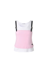 False Two-Piece Belt Buckle Tank Top