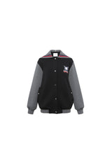 Grey Tech Mesh Badge Lapel Baseball Jacket - Set