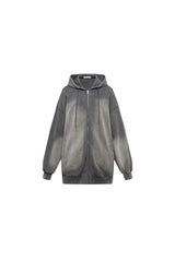 Grey Waterwash Spray-Dye Relaxed Fit Hoodie - Set