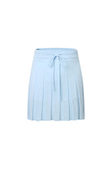 Knit Pleated Mini Skirt - Set