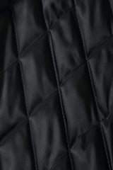 Black Contrast Panel Jacket with Faux Fur Collar