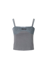 Glitter Panel Knit Tank Top