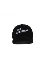 Washed Black Embroidered Logo Baseball Cap