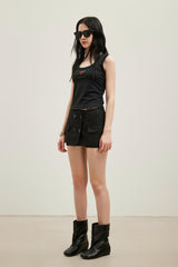 Layered Stripe Miniskirt