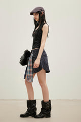 Wide-Neck Square-Neck Embroidered Logo Tank Top