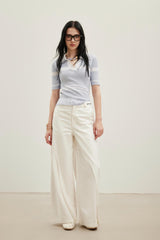 Jacquard logo striped knit polo top