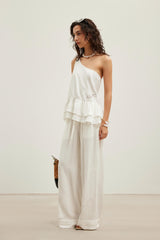 Cutout Embroidered Logo Lounge Pants (Set)
