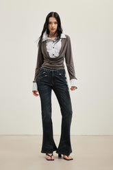 Two-Piece Panelled Shirt