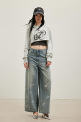 LOGO Print Two-Piece Hooded Sweatshirt