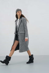 Fur Collar Double-Breasted Coat