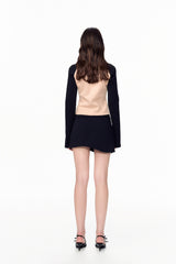 Asymmetric Print Raglan Zip-Up Top