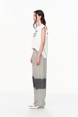 White Phantom Slogan Logo Padded Sleeveless Top