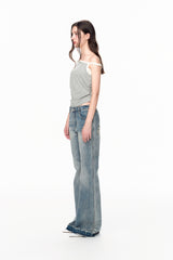 Asymmetric Strap Draped Camisole Top