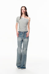 Asymmetric Strap Draped Camisole Top