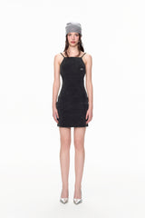 Knit Denim Slip Dress