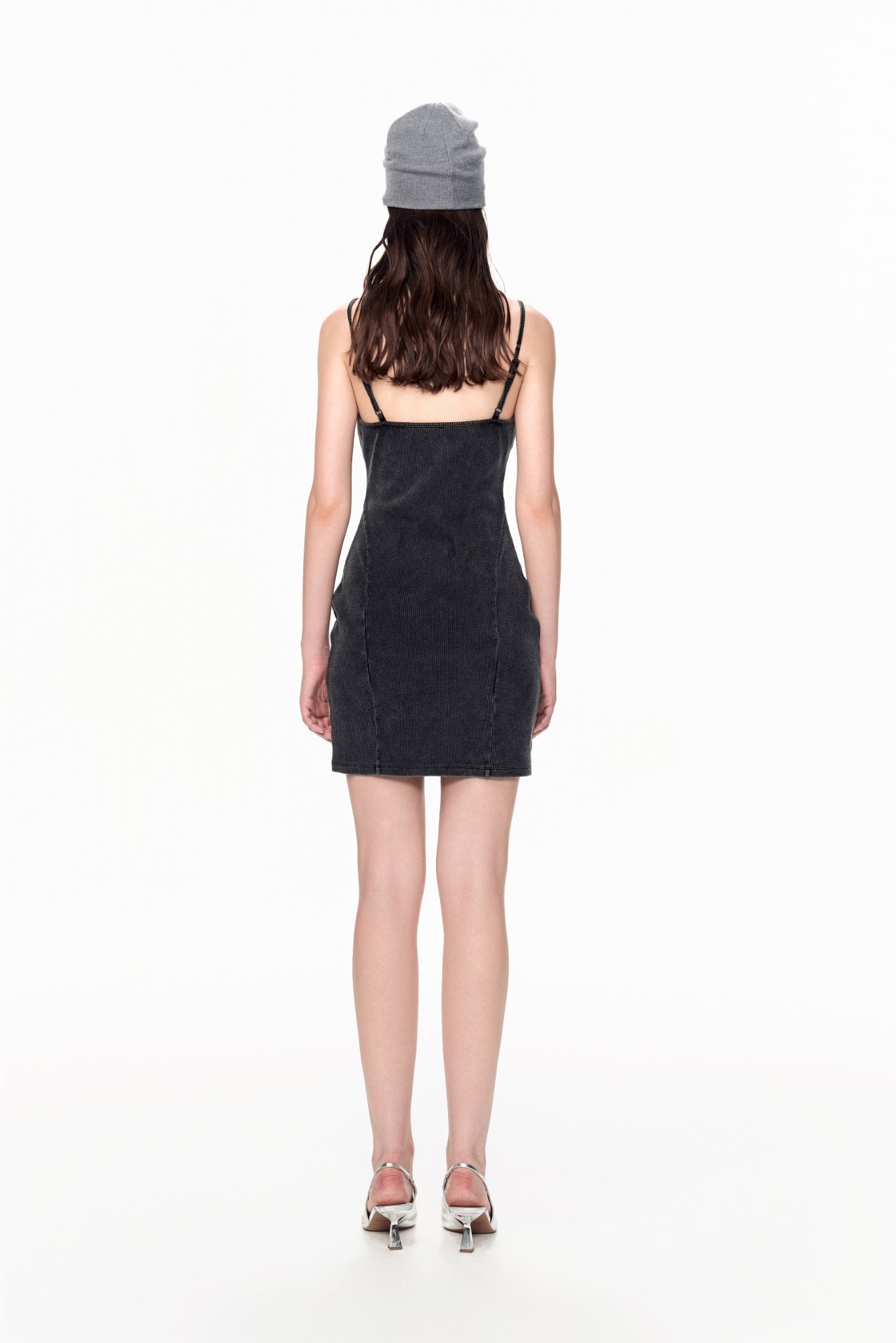 Knit Denim Slip Dress