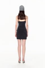 Knit Denim Slip Dress