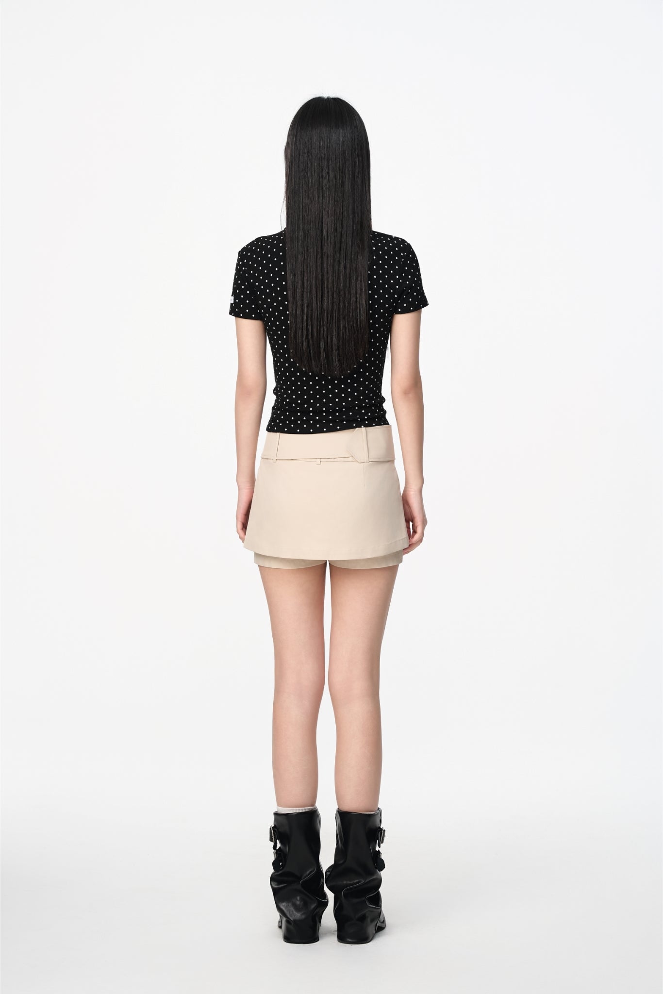 Khaki Belted Skort