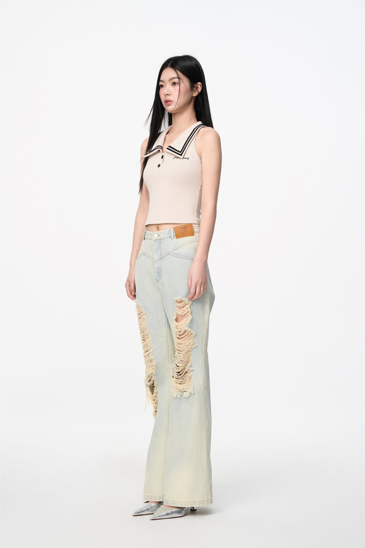 Khaki Sleeveless Tank Top