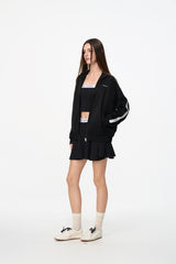 Elastic Rib Logo Tennis Skirt - Set