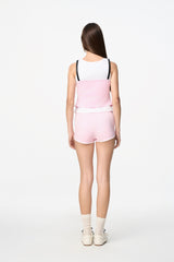 Pink & White Trim Shorts - Set