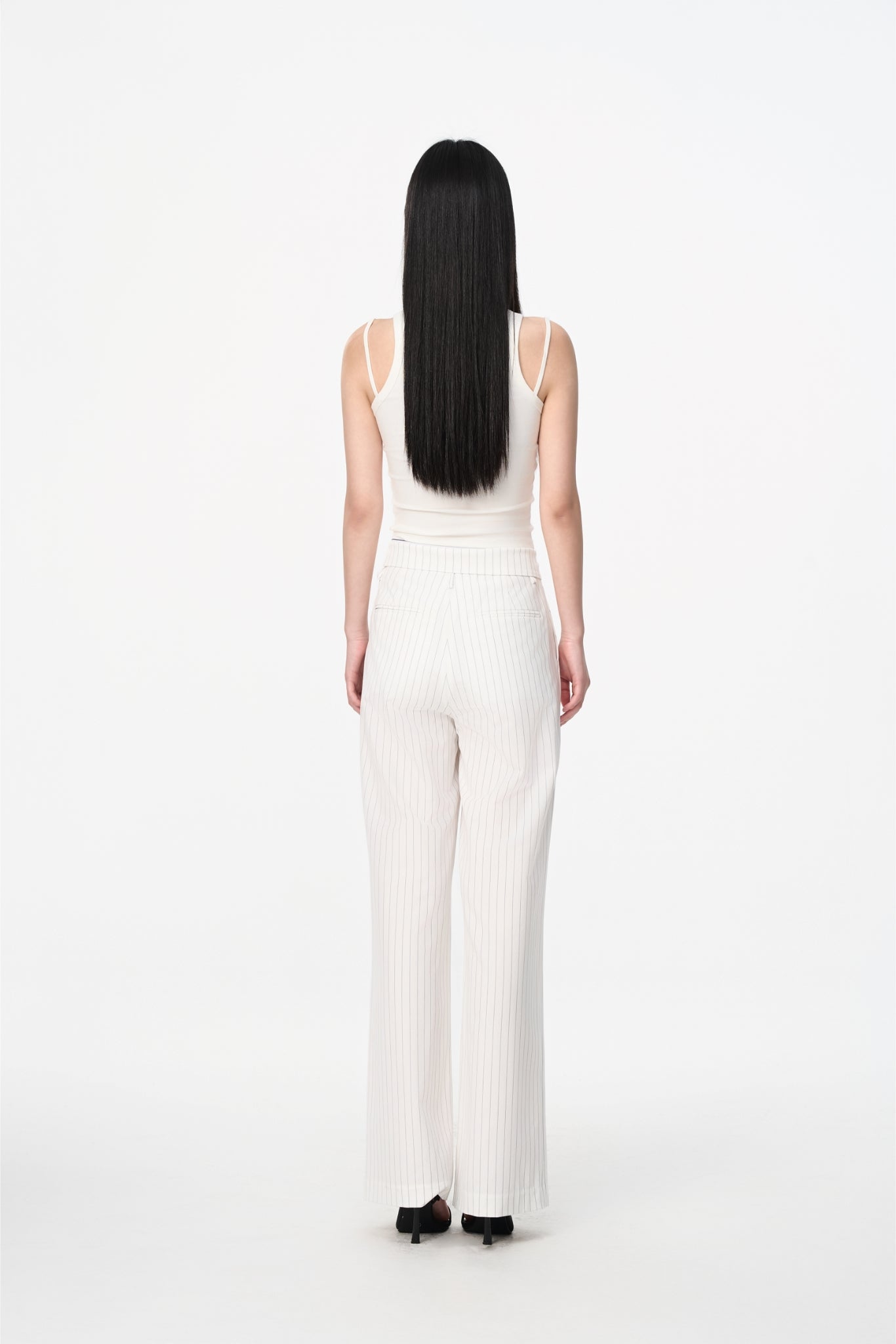 White Beaded Double Strap Camisole