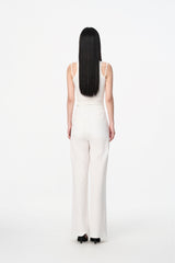 White Beaded Double Strap Camisole