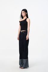 Black One-Shoulder Slip Top
