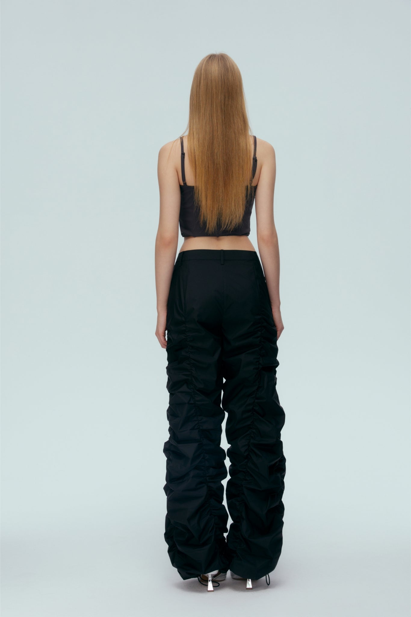 Black Draped Camisole Top