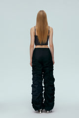 Black Draped Camisole Top