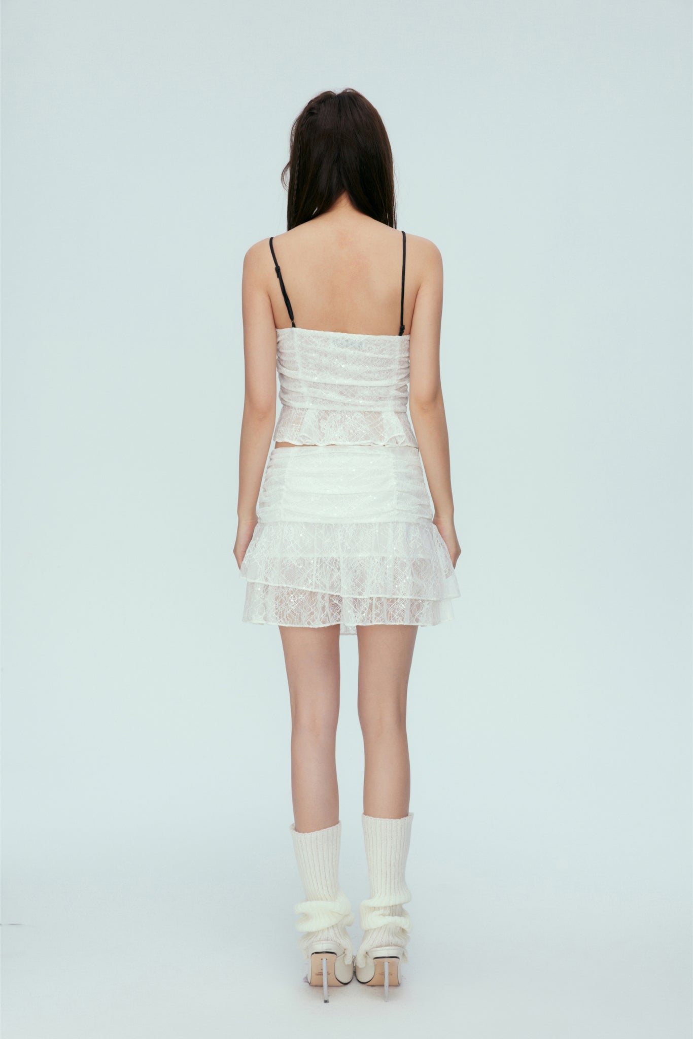 Lace Chiffon False Two-Piece Camisole