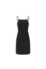 Knit Denim Slip Dress