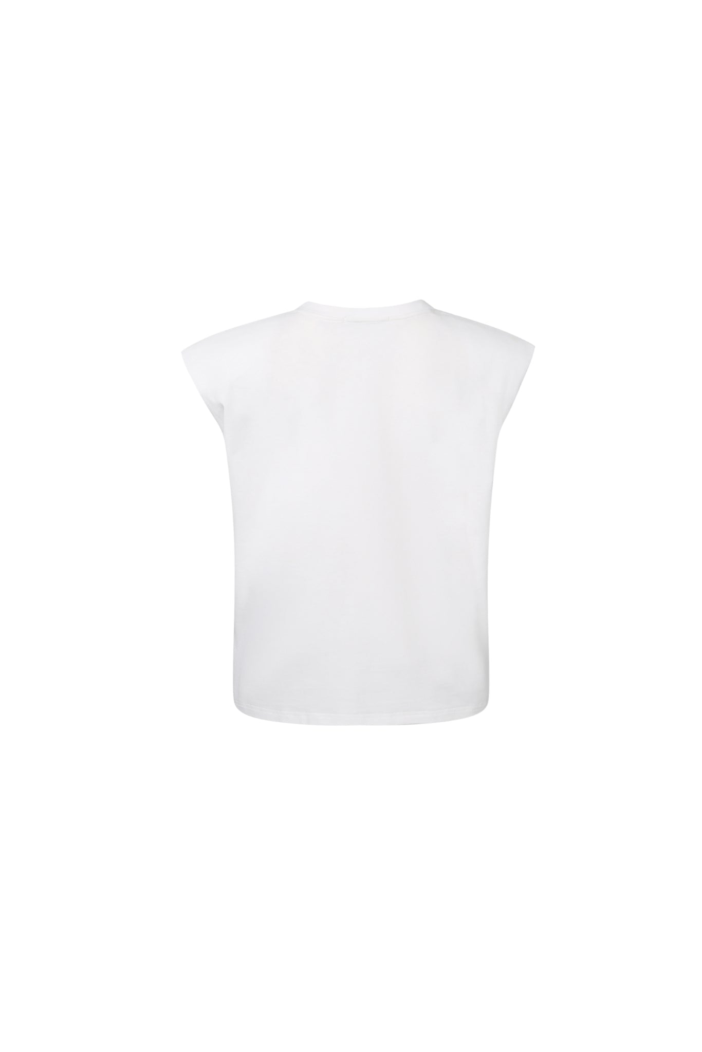 Colorful Logo Print Padded Sleeveless Top