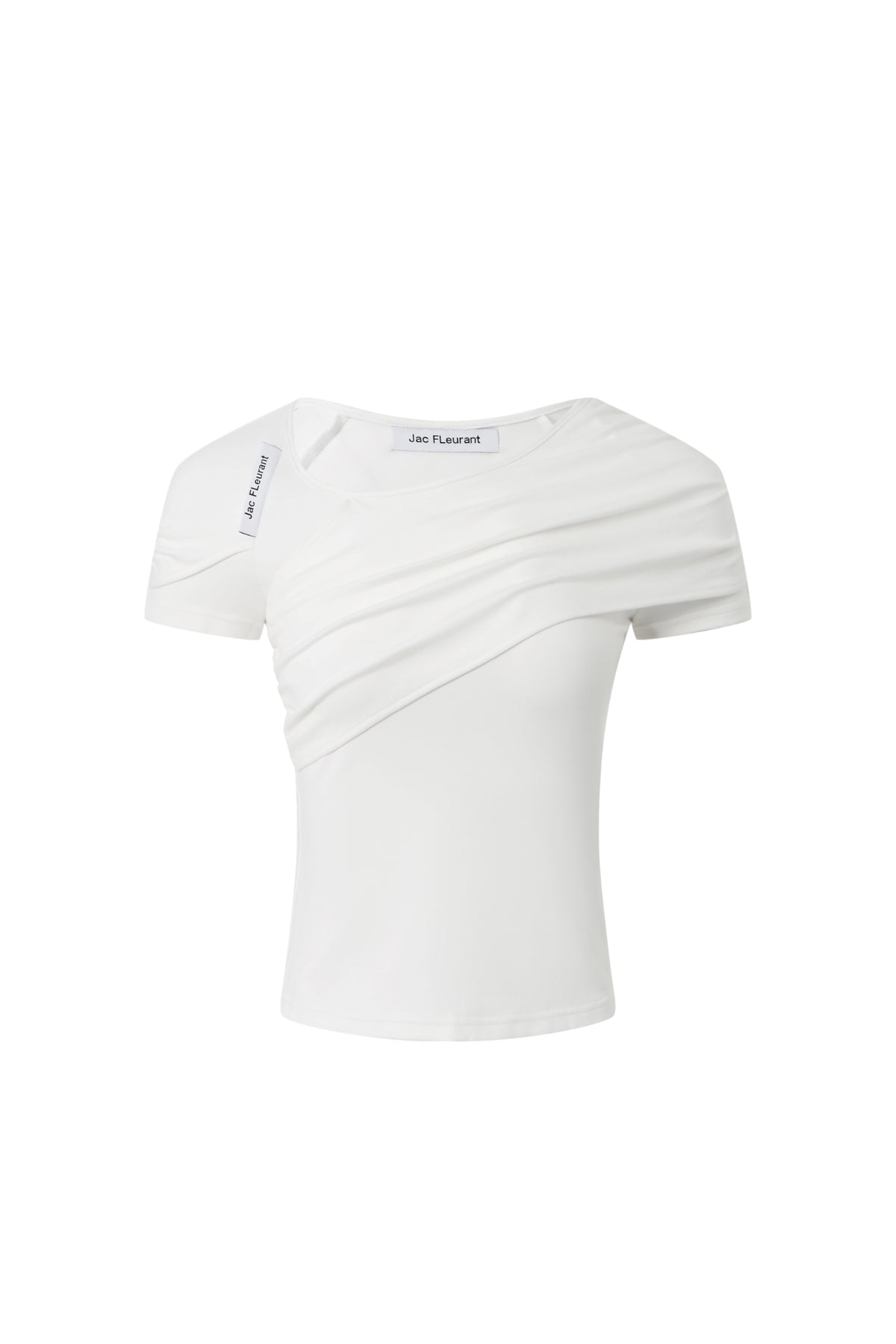 White Draped Sleeveless Top