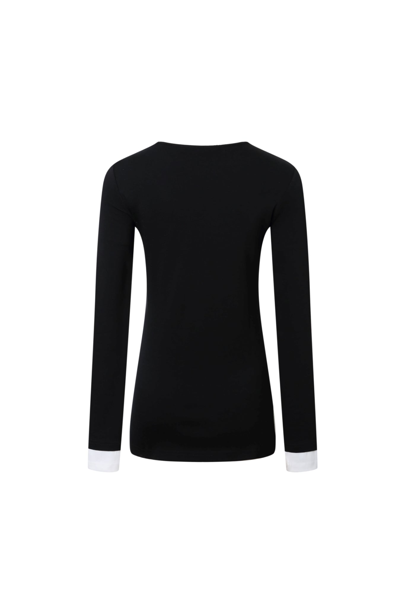 Grey & Black Color Block Long Sleeve Top
