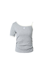 Asymmetric Strap Draped Camisole Top