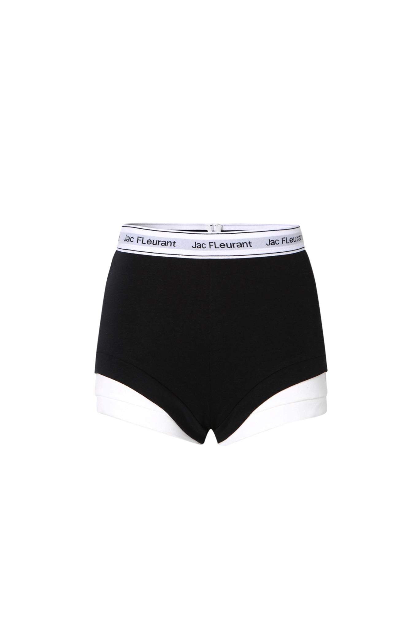 Logo Elastic Ribbing Color Block Bodycon Shorts
