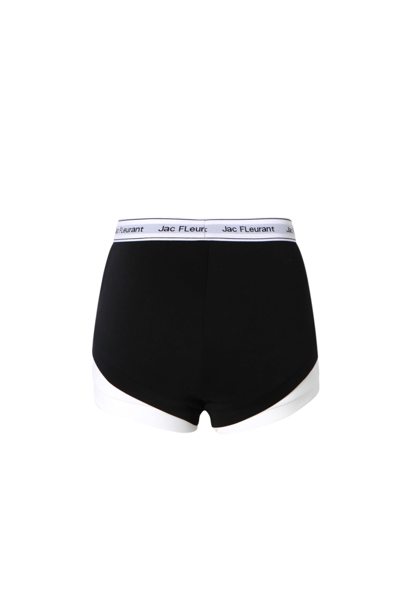 Logo Elastic Ribbing Color Block Bodycon Shorts
